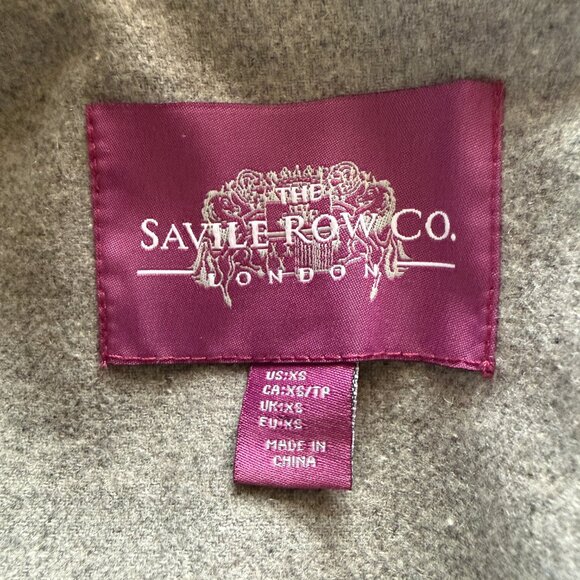 The Savile Row Co gray sleeveless collared open cardigan sweater vest XS - Picture 7 of 9